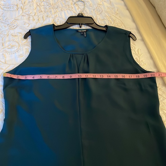 🎄 Nic + Zoe Green Sleeveless Top size L Large NWOT - Picture 7 of 7